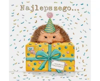 Hedgehog greeting card, 1 pc.